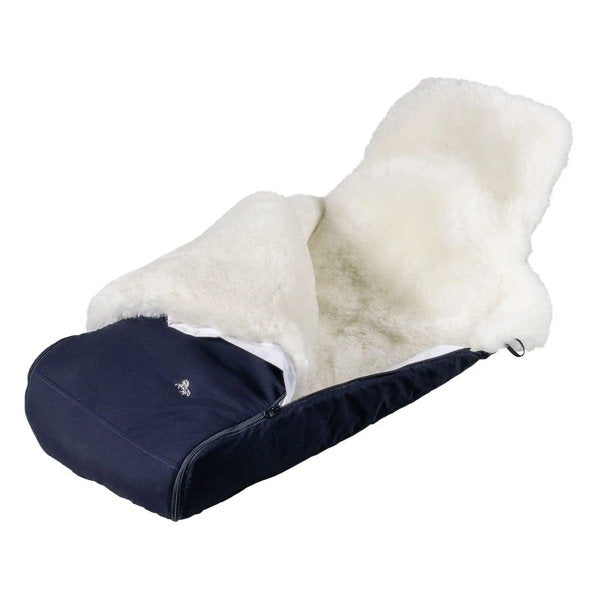 HESBA Winterfußsack DUO Premium Lammfell Weiß Im Außenstoff 2-farbig