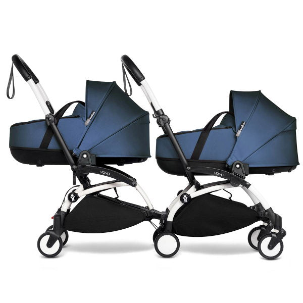 BABYZEN™ YOYO² Zwillingskinderwagen Navy Blue Gestell White