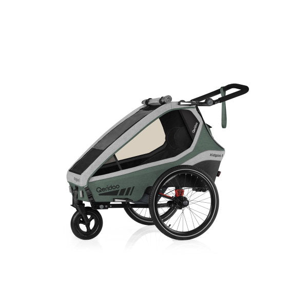  Qeridoo Kidgoo 1 Fahrradanhänger Ivy Green Mit Joggerfunktion