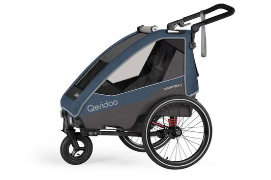  Qeridoo Sportrex 2 Fahrradanhänger Jeans Blue 2023 Limitiertes Design