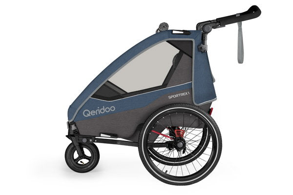  Qeridoo Sportrex 1 Fahrradanhänger Jeans Blue 2023 Limitiertes Design