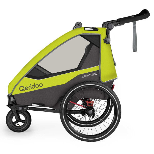  Qeridoo Sportrex 2 Fahrradanhänger Lime Green 2023 Limitiertes Design
