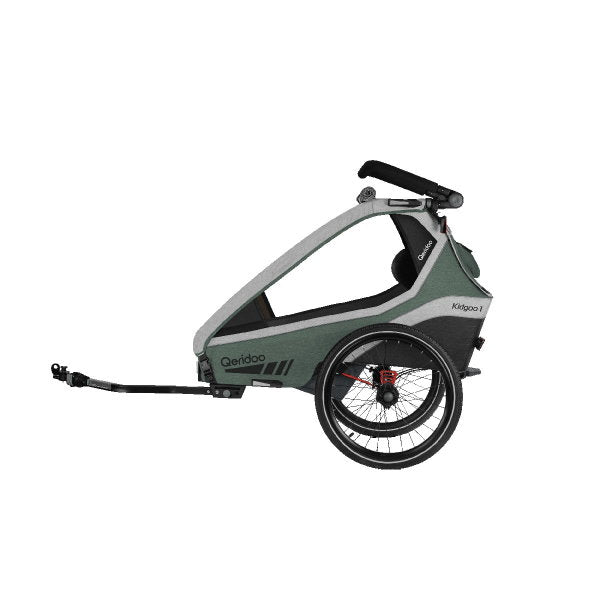  Qeridoo Kidgoo 1 Fahrradanhänger Ivy Green Mit Joggerfunktion