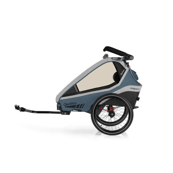  Qeridoo Kidgoo 1 Fahrradanhänger Navy Blue Mit Joggerfunktion