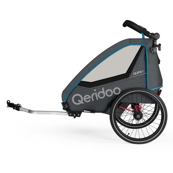  Qeridoo Qupa1 Blue Fahrradanhänger 360-Grad-Buggyrad Und Deichsel 2023