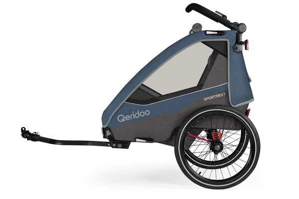  Qeridoo Sportrex 1 Fahrradanhänger Jeans Blue 2023 Limitiertes Design