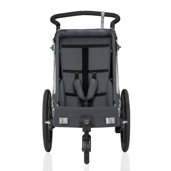  Qeridoo Qupa1 Grey Fahrradanhänger 360-Grad-Buggyrad Und Deichsel 2023