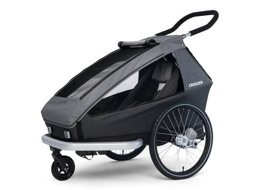  Croozer Kid Keeke 1 Mountain Grey 2in1 Fahrradanhänger & Buggy-Set