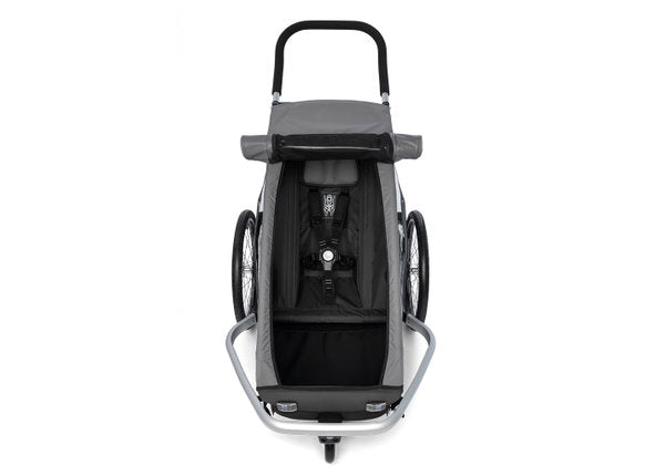  Croozer Kid Keeke 1 Mountain Grey 2in1 Fahrradanhänger & Buggy-Set