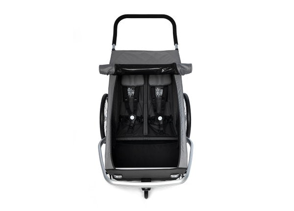  Croozer Kid Keeke 2 Mountain Grey 2in1 Fahrradanhänger & Buggy-Set