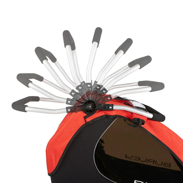  Burley Honey Bee Fahrradanhänger Rot 2-Sitzer Mit Buggy-Funktion