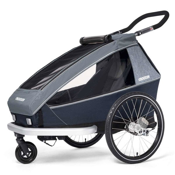  Croozer Kid Vaaya 1 Graphite Blue 2in1 Fahrradanhänger & Buggy-Set