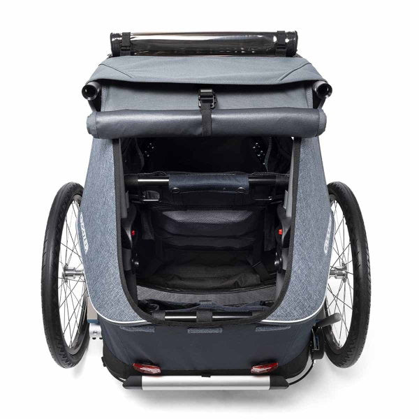  Croozer Kid Vaaya 1 Graphite Blue 2in1 Fahrradanhänger & Buggy-Set
