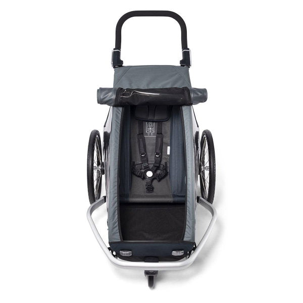  Croozer Kid Vaaya 1 Graphite Blue 2in1 Fahrradanhänger & Buggy-Set
