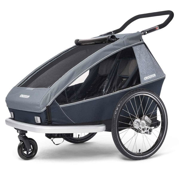  Croozer Kid Vaaya 2 Graphite Blue 2in1 Fahrradanhänger & Buggy-Set