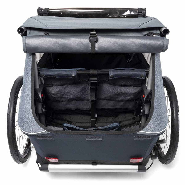 Croozer Kid Vaaya 2 Graphite Blue 2in1 Fahrradanhänger & Buggy-Set
