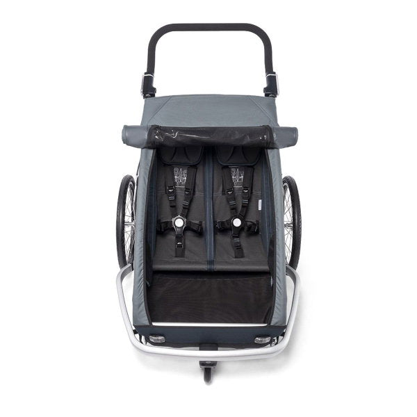  Croozer Kid Vaaya 2 Graphite Blue 2in1 Fahrradanhänger & Buggy-Set
