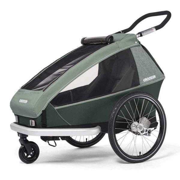  Croozer Kid Vaaya 1 Jungle Green 2in1 Fahrradanhänger & Buggy-Set