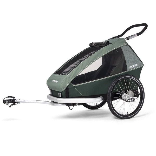  Croozer Kid Vaaya 1 Jungle Green 2in1 Fahrradanhänger & Buggy-Set