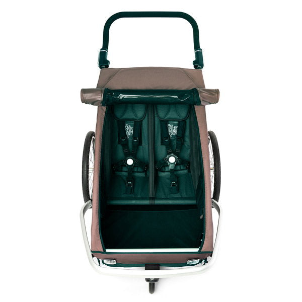  Croozer Kid Vaaya 2 Blossom Red 2in1 Fahrradanhänger & Buggy-Set