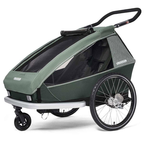  Croozer Kid Vaaya 2 Jungle Green 2in1 Fahrradanhänger & Buggy-Set