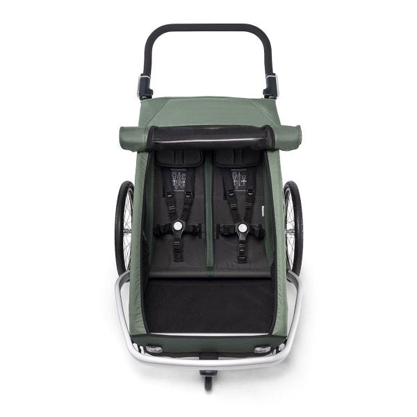  Croozer Kid Vaaya 2 Jungle Green 2in1 Fahrradanhänger & Buggy-Set