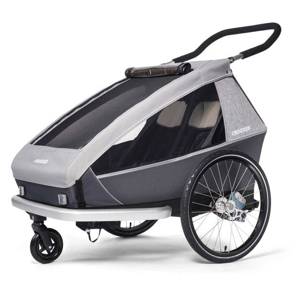  Croozer Kid Keeke 2 Stone Grey 2in1 Fahrradanhänger & Buggy-Set