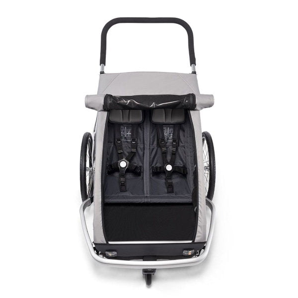  Croozer Kid Keeke 2 Stone Grey 2in1 Fahrradanhänger & Buggy-Set