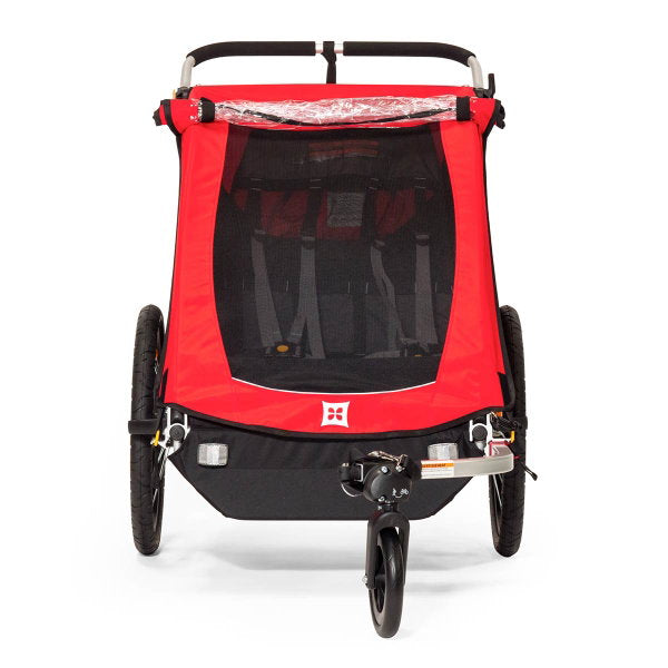  Burley Honey Bee Fahrradanhänger Rot 2-Sitzer Mit Buggy-Funktion