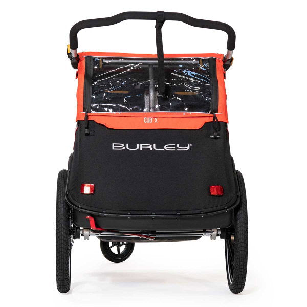  Burley Cub X Fahrradanhänger Atomic Red 2-Sitzer Mit Buggy-Funktion