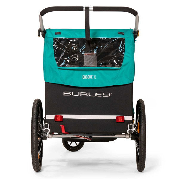  Burley Encore X Fahrradanhänger Türkis 2-Sitzer Mit Buggy-Funktion