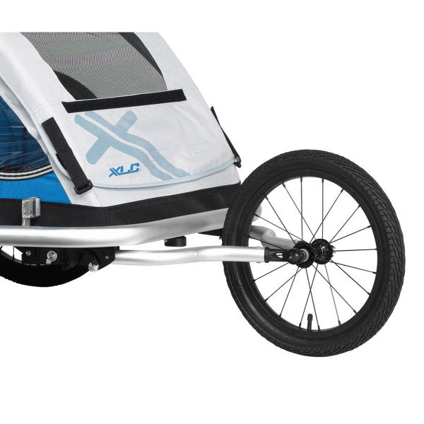  XLC Duo 8teen Fahrradanhänger Blau Zweisitzer Inkl. Buggyrad & Rücklicht Zum Toppreis