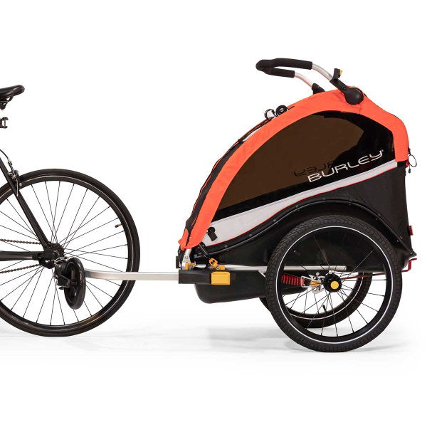 Burley Cub X Fahrradanhänger Atomic Red 2-Sitzer Mit Buggy-Funktion