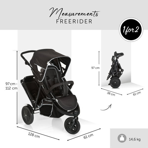  Hauck Freerider Geschwisterwagen