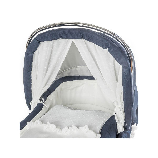  HESBA Condor Coupe Kinderwagen Außen 546 Innen 180 Teilleder - Räder Schwarz 30 Cm, Griff Hellbra