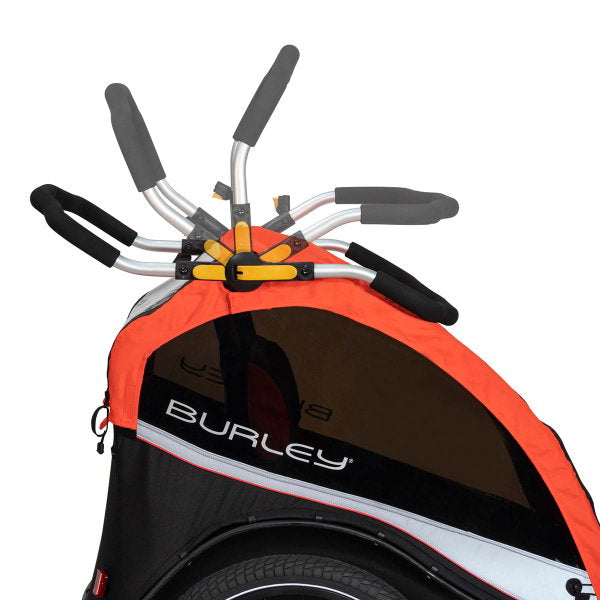  Burley Cub X Fahrradanhänger Atomic Red 2-Sitzer Mit Buggy-Funktion