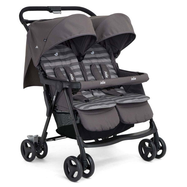  Joie Aire Twin Zwillingsbuggy Dark Pewter Inkl. Regenverdeck