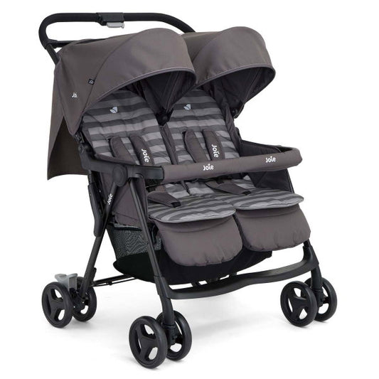  Joie Aire Twin Zwillingsbuggy Dark Pewter Inkl. Regenverdeck