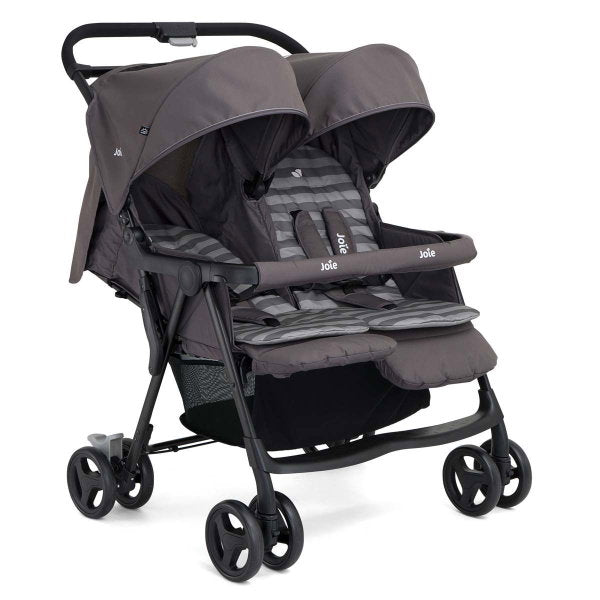  Joie Aire Twin Zwillingsbuggy Dark Pewter Inkl. Regenverdeck