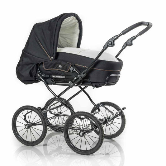  HESBA Condor Light Kinderwagen Außen 982 Innen 222 Black Edition - Räder Schwarz 30 Cm