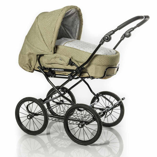  HESBA Condor Light Kinderwagen Außen 285 Innen 200 Black Edition - Räder Schwarz 30 Cm