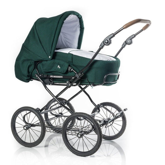  HESBA Condor Light Kinderwagen Außen 640 Innen 117 Black Edition - Räder Schwarz 30 Cm