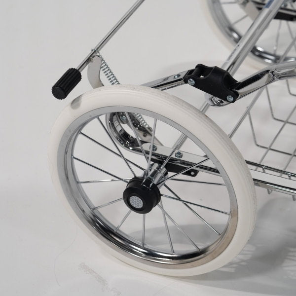 HESBA Condor Coupe Kinderwagen Außen 503 Innen 173 Räder Weiß 25 Cm, Ledergriff Hellbraun