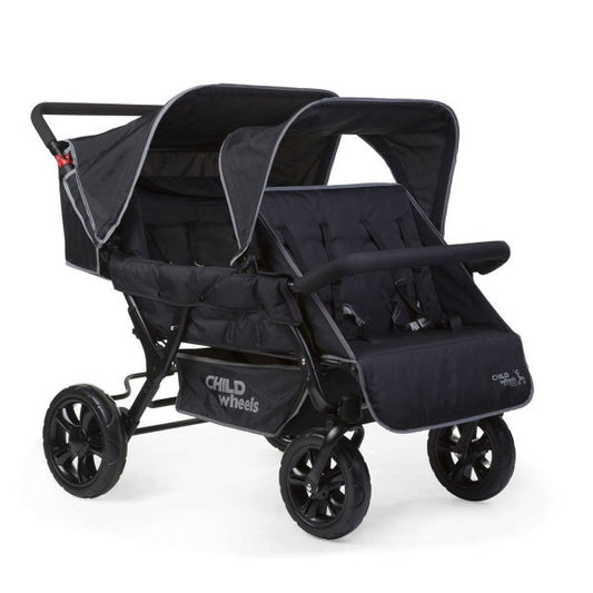  Childhome Two By Two Sportwagen 4 Kinder Vierlingswagen - Robust Und Komfortabel