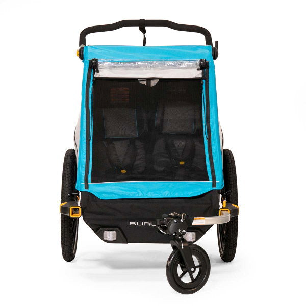  Burley D´Lite X Fahrradanhänger Aqua 2-Sitzer Mit Buggy-Funktion