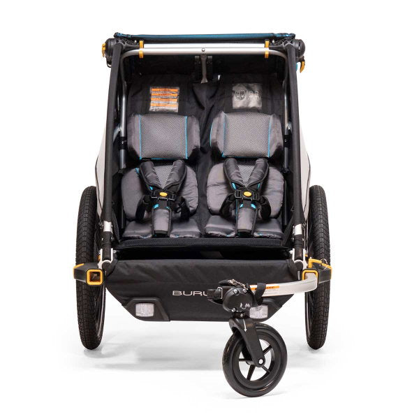  Burley D´Lite X Fahrradanhänger Aqua 2-Sitzer Mit Buggy-Funktion