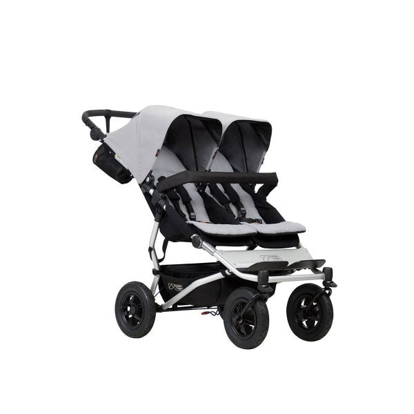  Mountain Buggy Duet V3.2 In Silver Geschwisterwagen