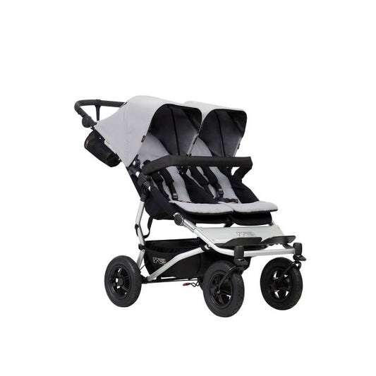  Mountain Buggy Duet V3.2 In Silver Geschwisterwagen