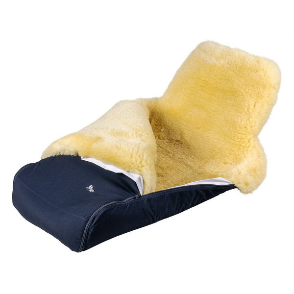  HESBA Winterfußsack DUO Premium Lammfell Natur Im Uni-Außenstoff