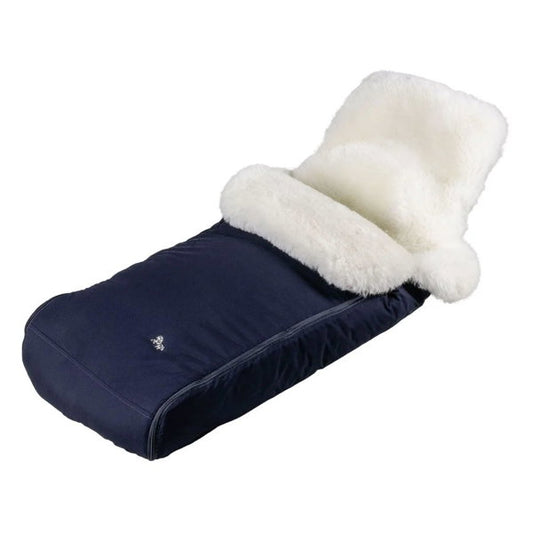  HESBA Winterfußsack DUO Premium Lammfell Weiß Im Außenstoff 2-farbig